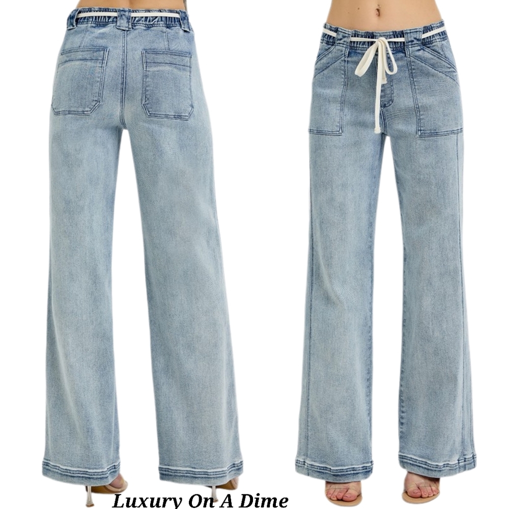 Women's Light Blue Straight Leg Jeans
